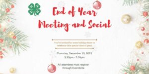 Cover photo for 4-H 2022 End of Year Meeting and Social